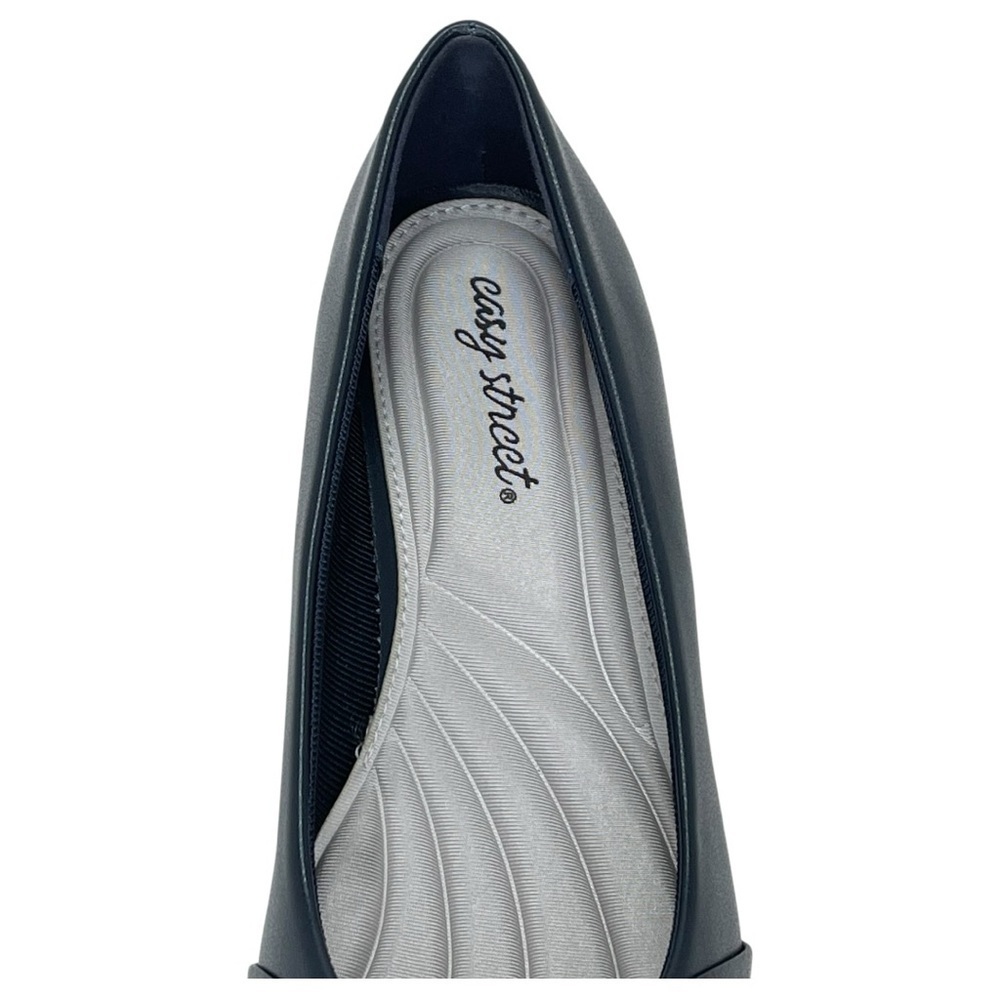 Easy Street Waive Navy Faux Leather Womens Pumps Size 7.5W - Picture 8 of 13